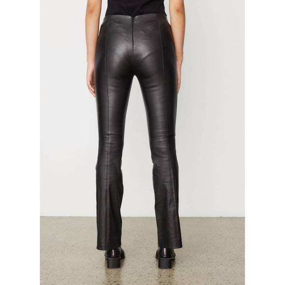 NEW RAG & BONE simone leather flare pant in black - Picture 3 of 3